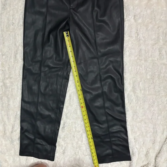 NWT ZARA Women’s Black High-Waisted Leather Pants - Picture 14 of 14